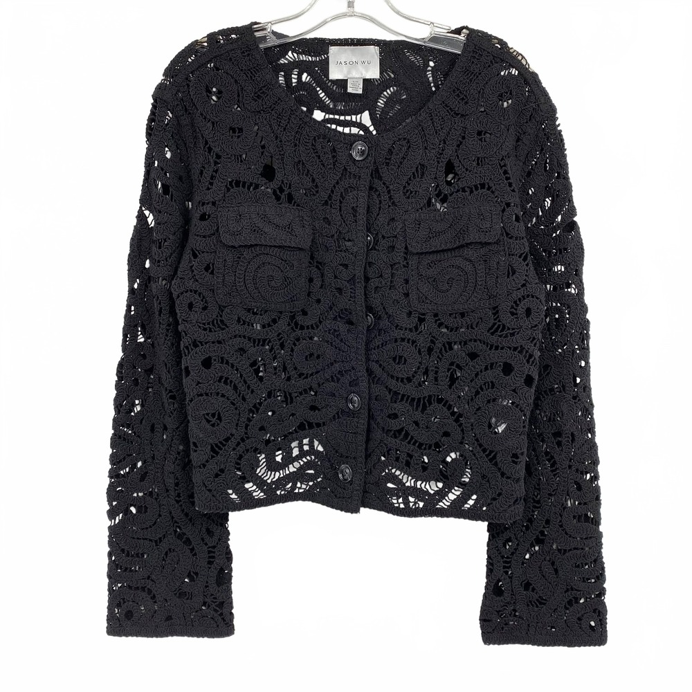 Jason Wu Black 100% Cotton Cardigan | Women’s S Regular